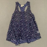 Lagaci Womens Sheer Navy Blue Anchor Print Racerback Tank Top S-2426 Size Medium. Fixed Price $12.50.