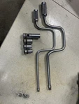 Vintage Duro-chrome Lot- 2 Speed Handle / Drive Wrench Plus 4 Sockets. Fixed Price $26.00.