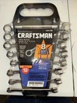 Sears Craftsman Usa Nos 8PC Combination Wrench Set Metric 44126 10-17MM. Fixed Price $64.95.