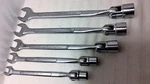 5 Vintage Truecraft 12 Point Flex Head Combination Wrenches. Fixed Price $40.00.