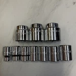 Mac Tools Usa Sae Shallow Socket 3/8" Drive Point Chrome Finish X106R X306R. Fixed Price $130.00.