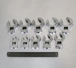 10 Pcs Mac Tools 3/8" Drive Metric Crow Foot Flare Wrench Set 9-18MM. Fixed Price $149.95.