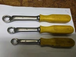 Mac Tools Yellow Handle BOPA213,15,17MM Comfort Grip Offset Box Wrenchs Metric. Fixed Price $150.00.