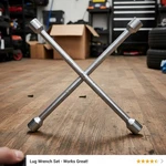 Cartman 14" Heavy Duty Steel Wheel Universal Lug Nut Wrench 4-WAY Cross Tire. Fixed Price $29.97.