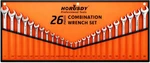 Horusdy 26-PIECE Durable Combination Wrench Set With Roll-up Pouch, Open End. Fixed Price $50.94.