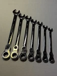 Rare Craftsman Usa 7PC Sae Polished Elbow Ratchet Combination Wrench Set Nos. Fixed Price $184.99.