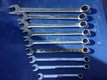 Snap-on 9 Pc Sae Combination Wrench Set (oex) Usa Used.. Fixed Price $115.00.