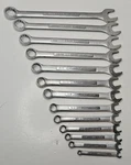 Vintage Craftsman Forged Sae 12 Pt. Combination Set Of 13 Wrenches. Fixed Price $53.99.
