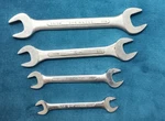 Vtg S-k Double Open End Wrenches, 0-2628, 0-2224, 0-1820, 0-1416 Sae Usa. Fixed Price $20.00.