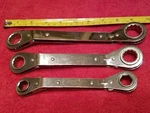 Craftsman Offset Ratcheting Wrench Lot Sae 3 Piece Vtg Usa. Fixed Price $25.95.