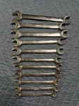 11 Piece Snap-on 6-POINT Metric Open-end / Flare Nut Wrench Set Usa Very Rare. Fixed Price $415.00.