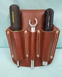 Lot Of 3 Tools & Leather Holder Armstrong # 4120 Vintage, Cornwell Greenlee. Fixed Price $44.95.