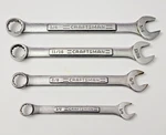 Vintage Craftsman 4-PC Combination Wrench Set -va- 44695 44697 44698 44701 Usa. Fixed Price $25.00.
