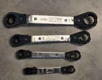 Craftsman Tools Usa 4PCS Box End Ratchet Wrench Set 43364, 43363, 43362, 43361. Fixed Price $28.00.