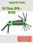 Snap On Tools Folding Torx Wrench Set Plastic Handle AWTPEF10K -8 Keys IP8-IP50. Fixed Price $42.95.