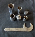 Misc Vintage Sockets, Drag Link, And Water Pump Wrench, All Made Usa. Fixed Price $9.95.