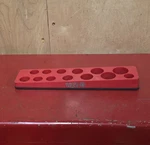 Matco Mechanic's Time Saver 710 Series Red 13 Hole 3/8" Drive Socket Organizer. Fixed Price $19.95.