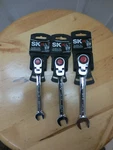 Sk Tools Piece, Sae, Locking, Flex, G-pro, Ratcheting Wrench Set (11/32-1/2"). Fixed Price $55.00.