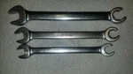 Snap-on Tools 6PT 3PC Open End/flare Nut Wrenches Sae RXS14, RXS16, RXS20 Usa. Fixed Price $49.95.