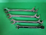 Snap-on Tools Usa New 4PC Sae 4-WAY Open End Angle Head Chrome Wrench Set VS8B. Fixed Price $89.00.