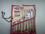 Gedore Tool 10 Piece Sae Combination Wrench Set 5/16" - 1" W/ Roll Up. Fixed Price $25.00.