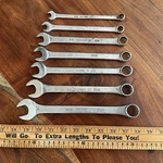 Vintage Thorsen Combination Wrench Set 3/8" To 13/16" Usa 12 Point QTY-7. Fixed Price $42.39.