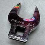 Snap-on Tools 3/8" Drive 3/4" Chrome Open End Crowfoot Socket Wrench Sidelock. Fixed Price $15.00.